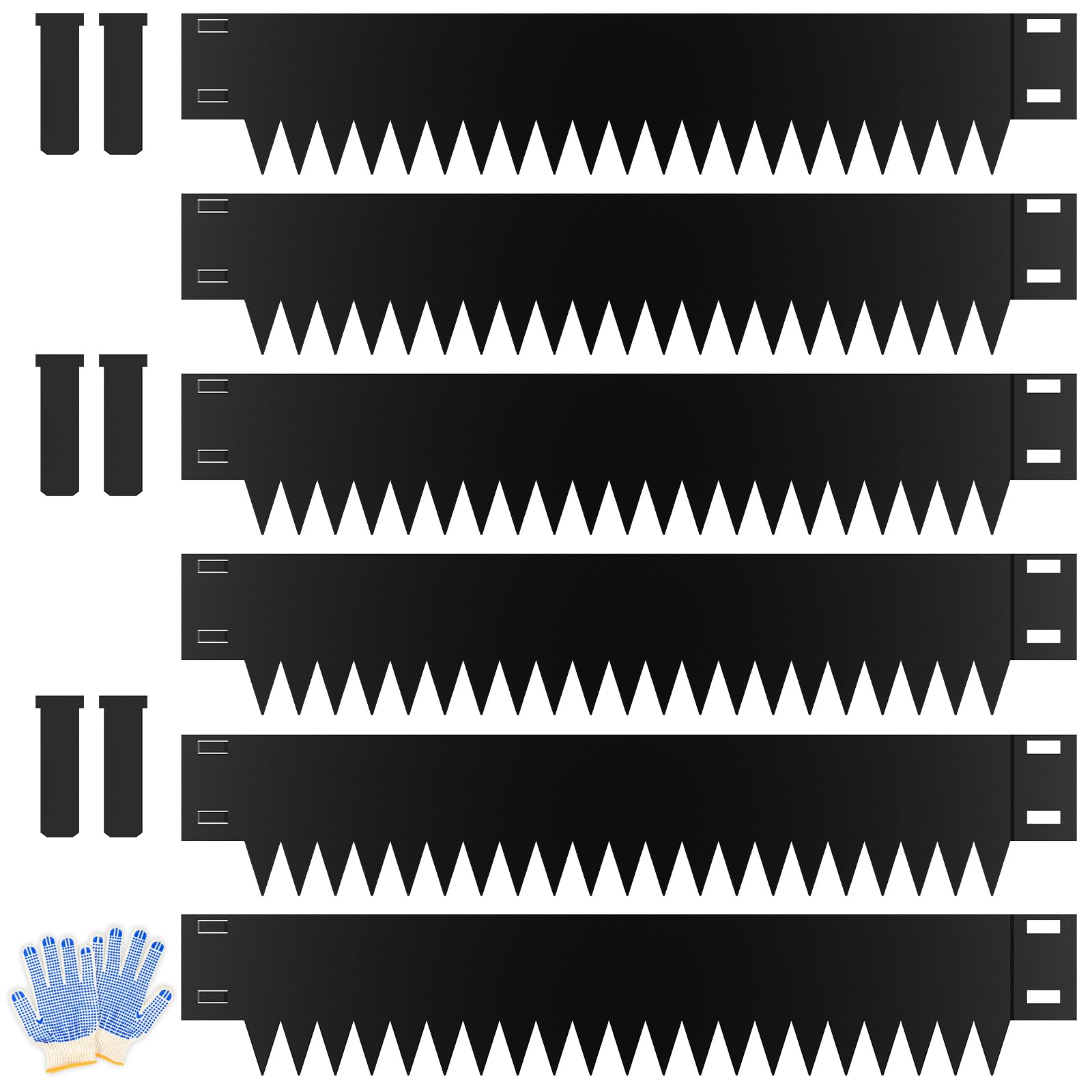 Ganeekiron metal landscape edging 6-pack with 40in strips and clips for borders.