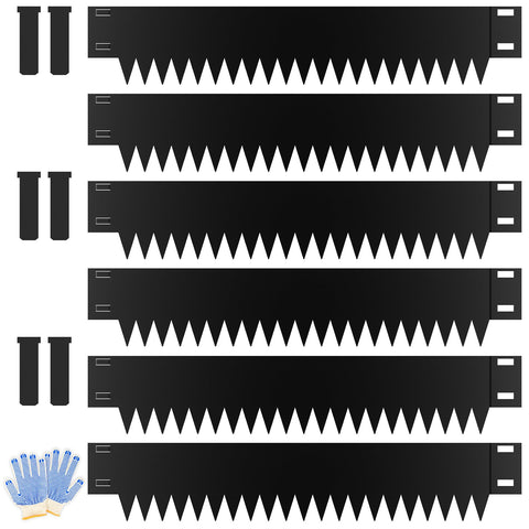 Ganeekiron metal landscape edging 6-pack with 40in strips and clips for borders.