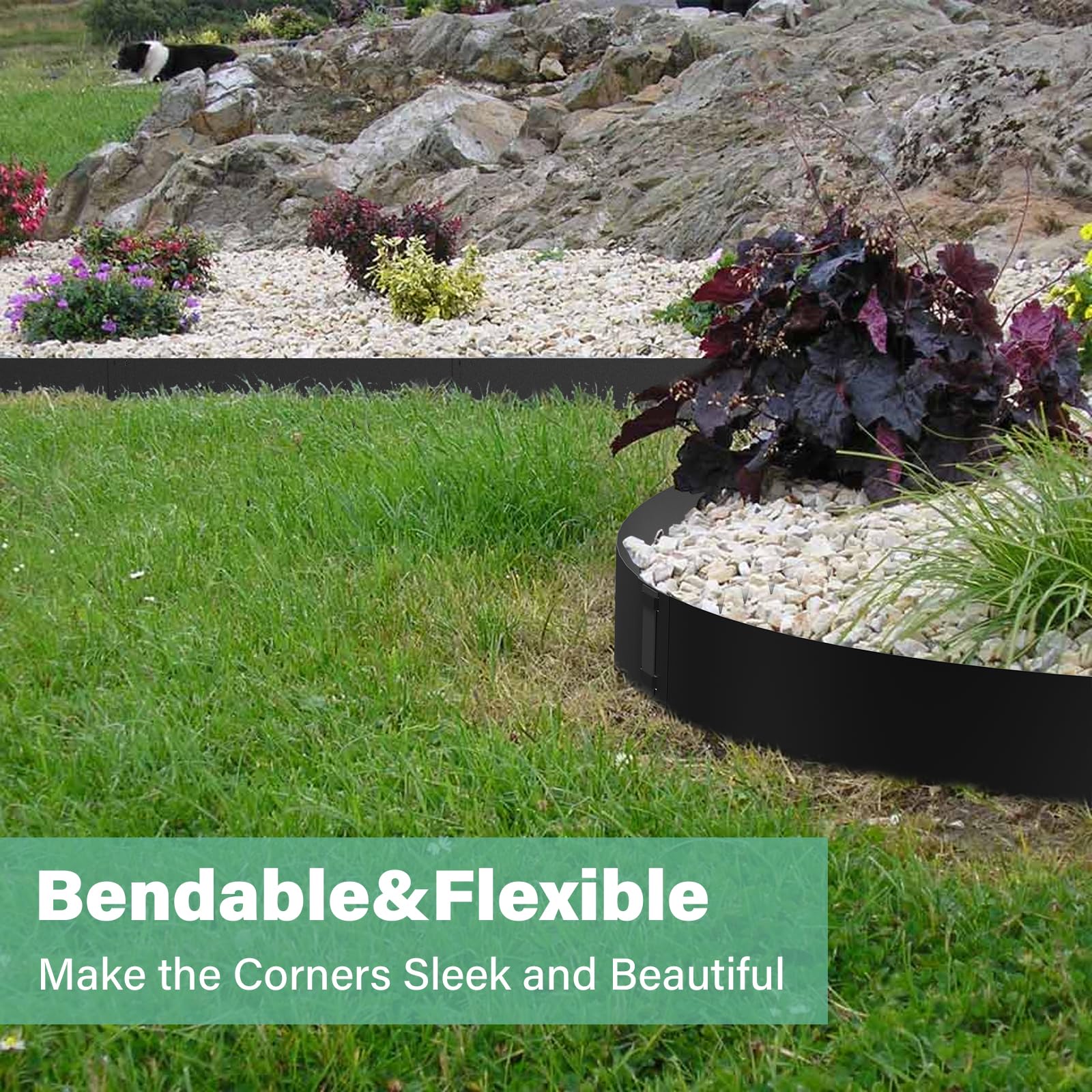 Ganeekiron outdoor edging solution suitable for gardens, parks, and patios.
