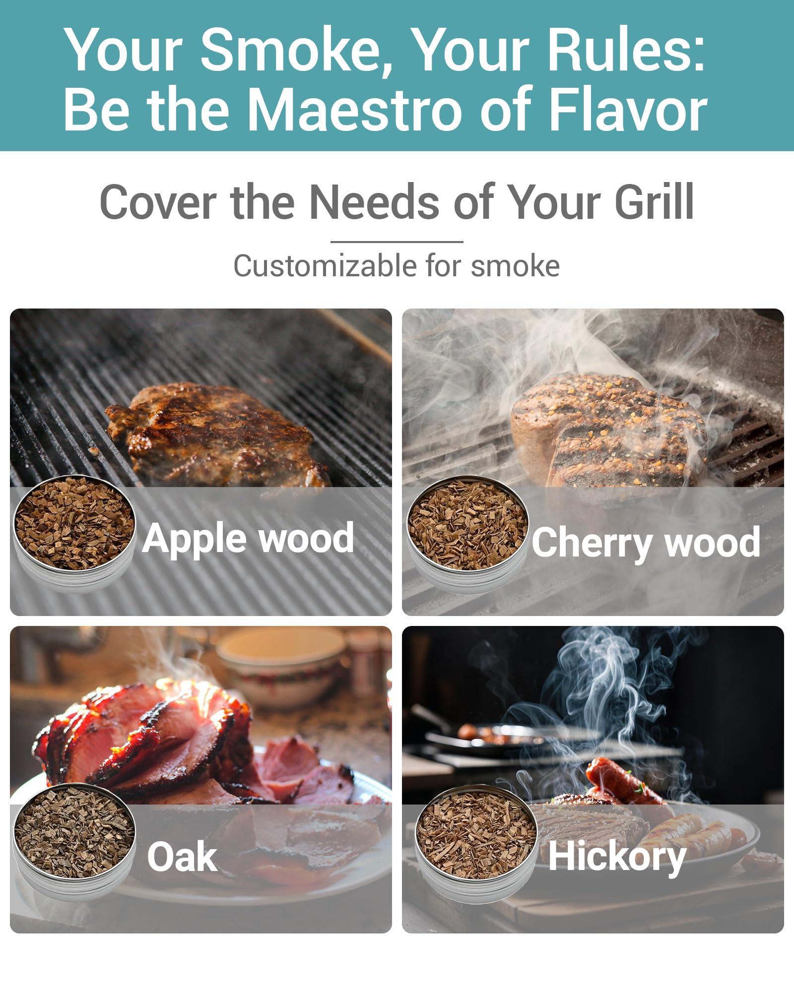 GANGSHELO USB-powered cold smoke generator for quick setup.