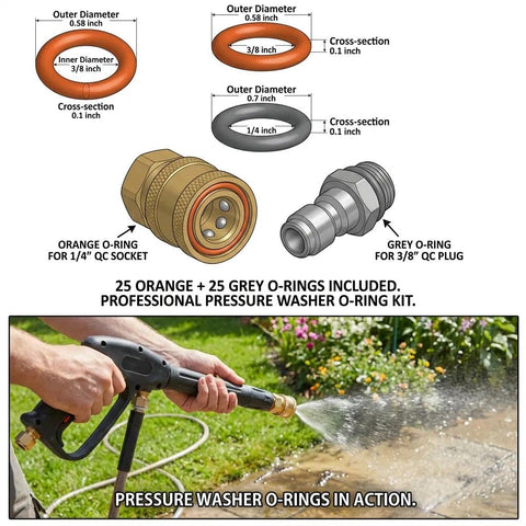 Ganivsor grey O-ring for 3/8-inch quick disconnect ensures leak-free connections