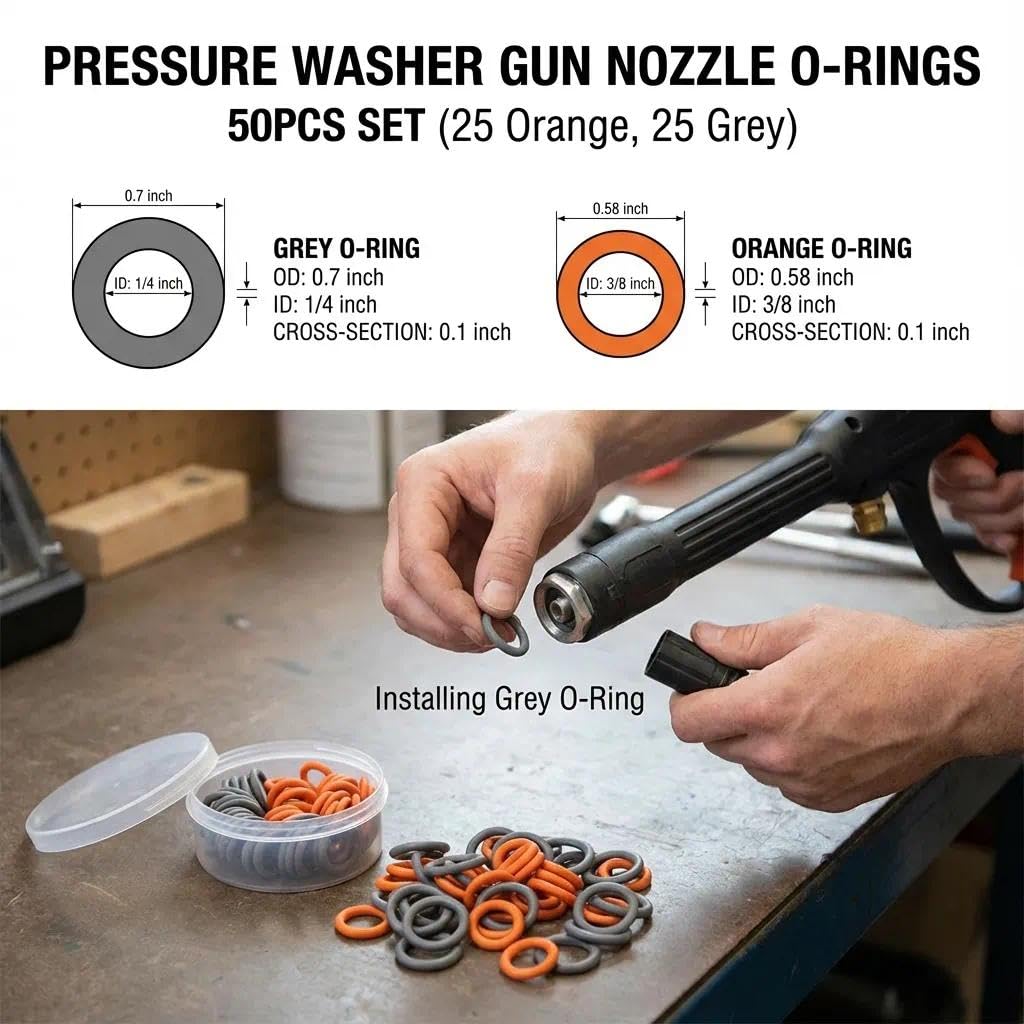 Ganivsor M22 quick-connect O-rings for fast, dependable pressure washer setup
