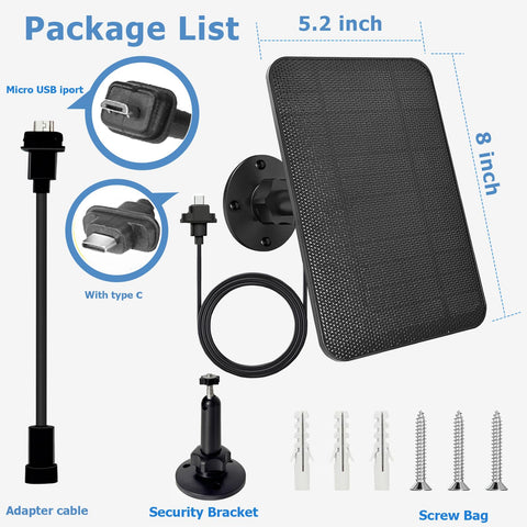 Ganjiuxingl 4W solar panel with 10ft cable enabling flexible sun placement