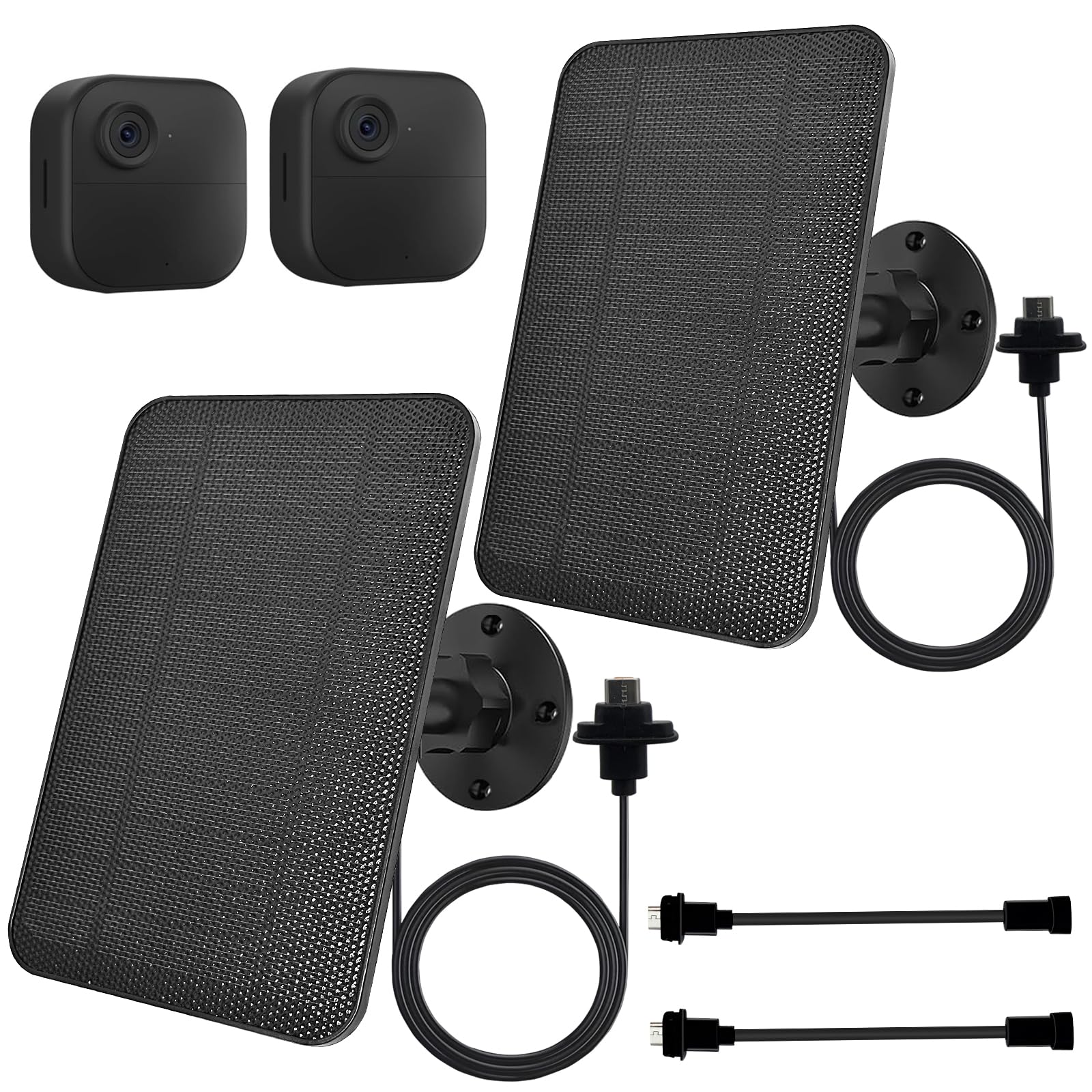 Ganjiuxingl 4W solar panel for Blink camera powering outdoor surveillance