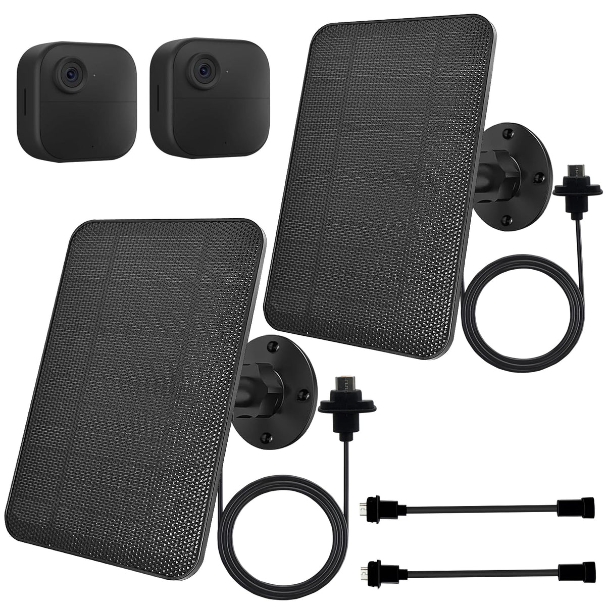 Ganjiuxingl 4W solar panel for Blink camera powering outdoor surveillance