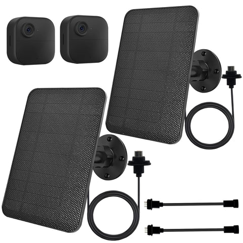 Ganjiuxingl 4W solar panel for Blink camera powering outdoor surveillance