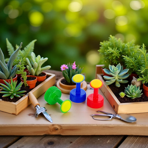 GANPUB three-attachments pack enables watering several pots at once.