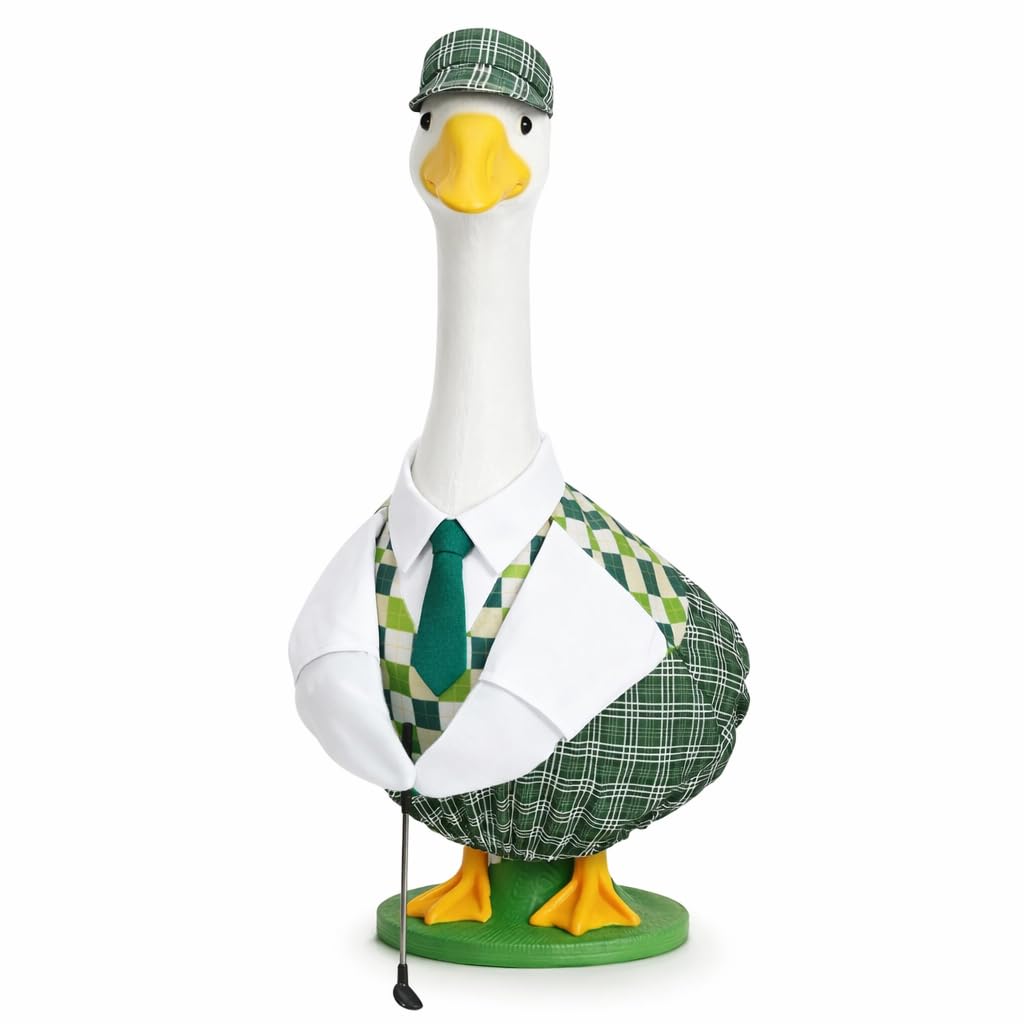 GANSHAYA golfer outfit for a 23-inch goose boosts yard curb appeal.