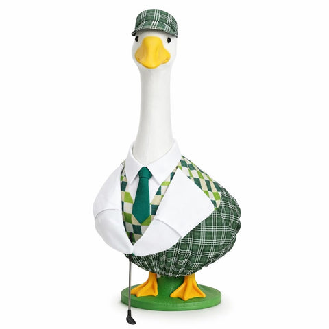 GANSHAYA golfer outfit for a 23-inch goose boosts yard curb appeal.