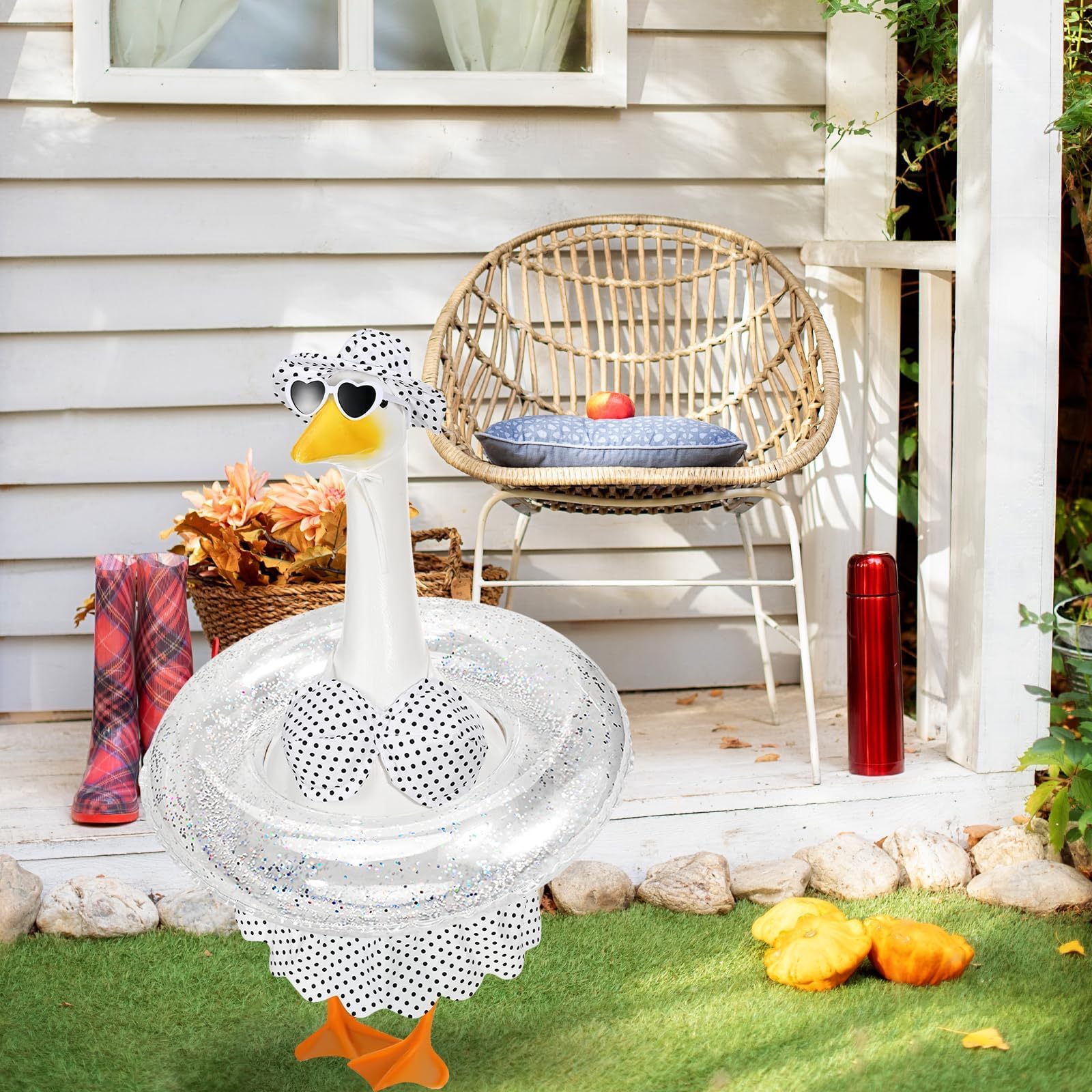 GANSHAYA goose outfit being dressed up for quick styling
