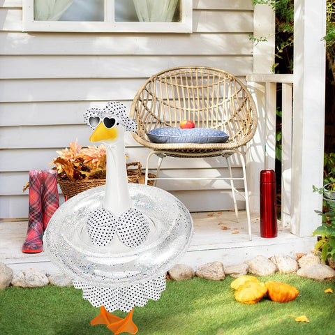 GANSHAYA goose outfit being dressed up for quick styling
