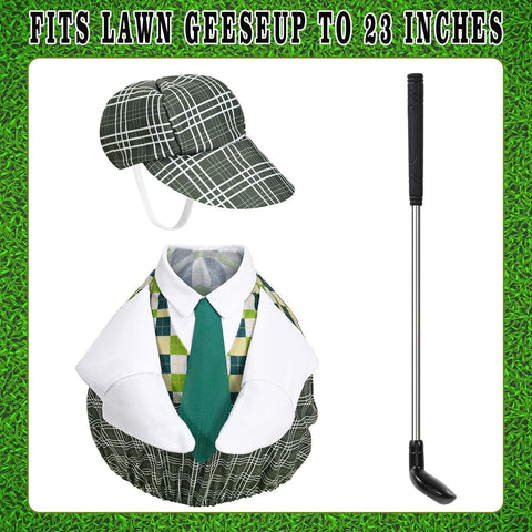GANSHAYA goose statue pins secure the outfit in outdoor displays.