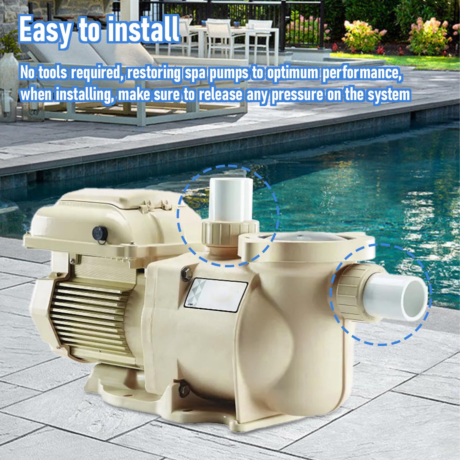 GAQUECY easy-install union kit reduces downtime with tool-free installation.