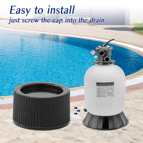 GAQUECY SX180HG drain cap dimensions indicate OD 1.57 inches.