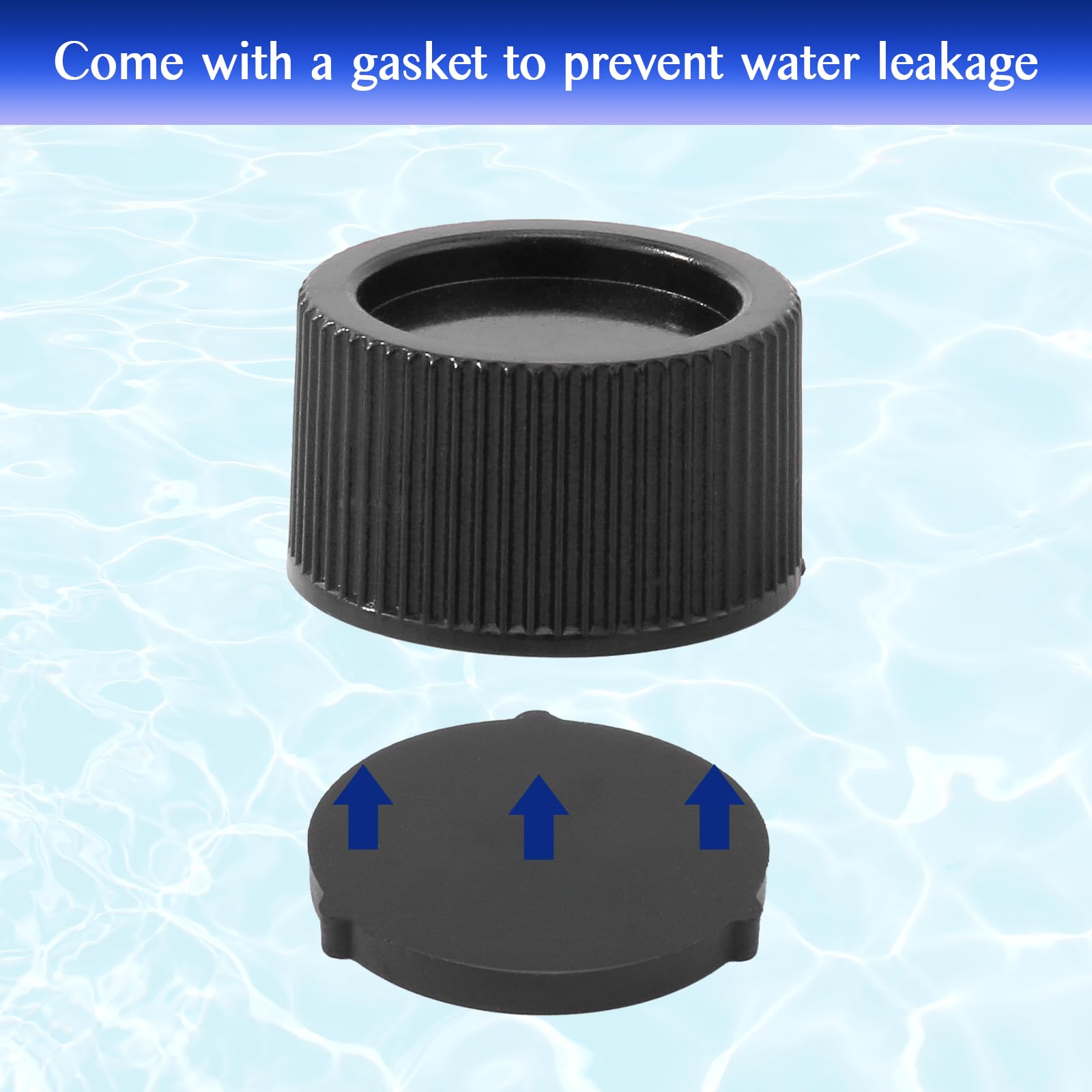 GAQUECY SX180HG drain cap side view highlights durable grip and screw-in design.