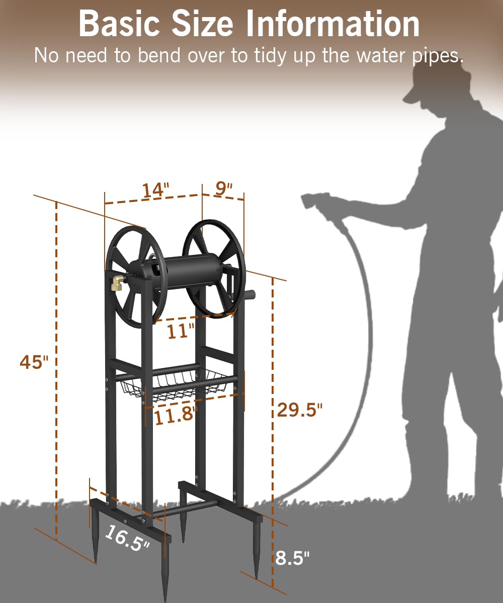 Garbuildman 125ft capacity reel helps reach far corners.