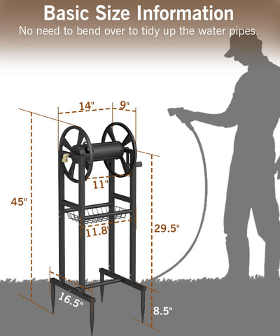 Garbuildman 125ft capacity reel helps reach far corners.