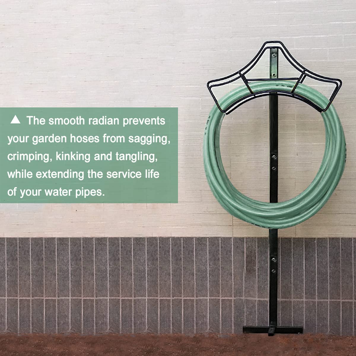 Garbuildman 44-inch stand keeps hoses off the ground for tidy yards