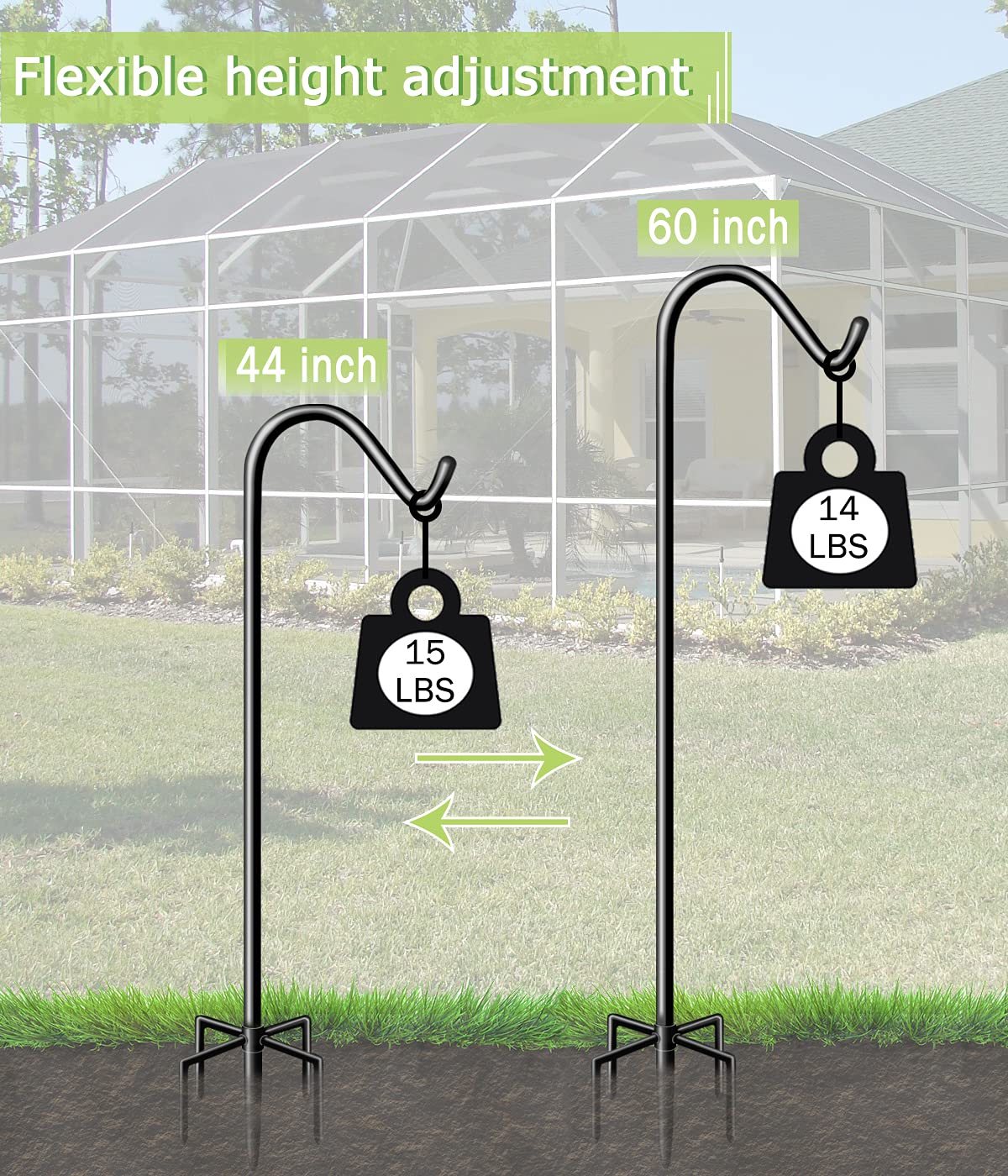 Garbuildman bird feeder pole stand suitable for lanterns, pots, and accents.