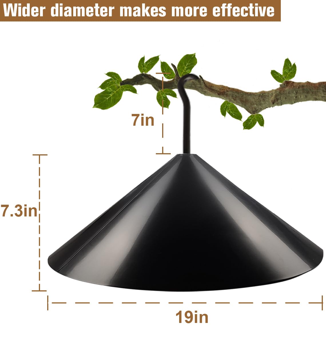 Garbuildman bird feeder sits under the baffle for protection