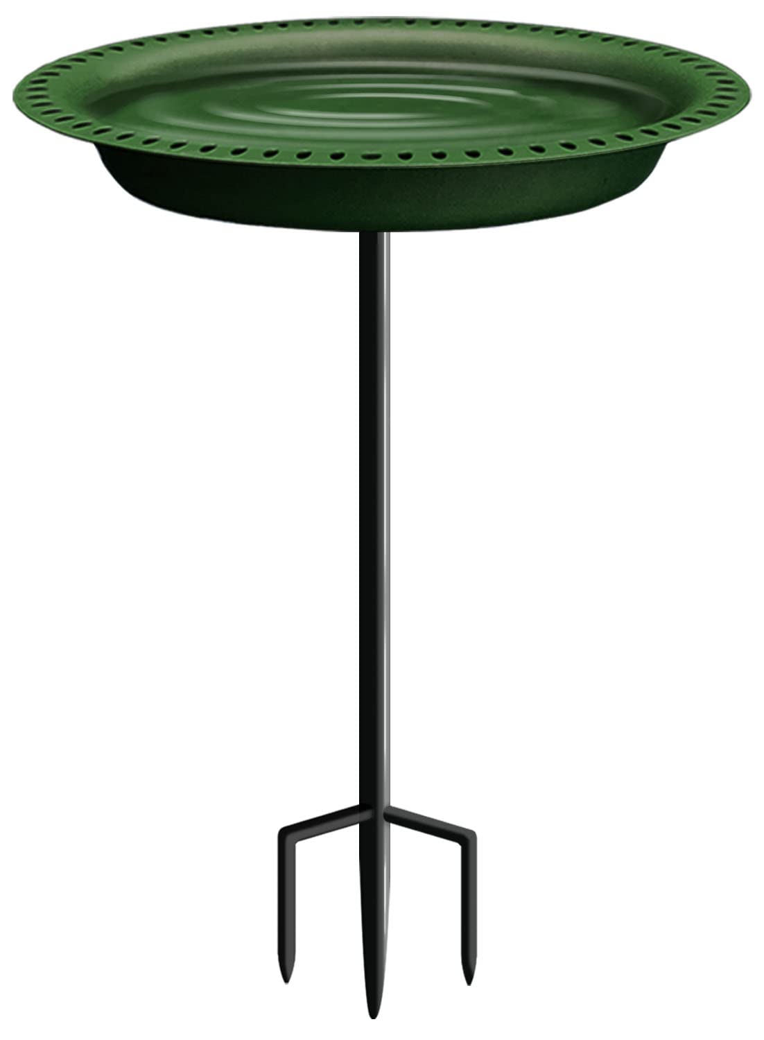 Garbuildman birdbath oval green bowl ready for drinking and bathing birds