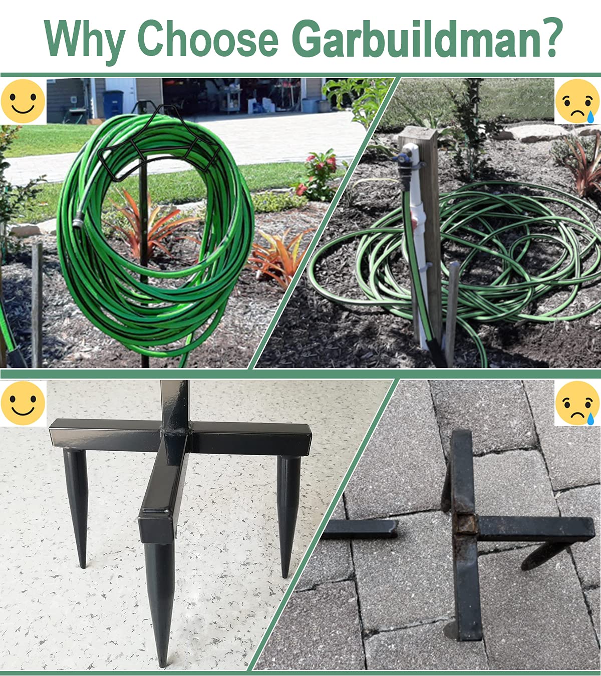 Garbuildman detachable freestanding rack is easy to move and store