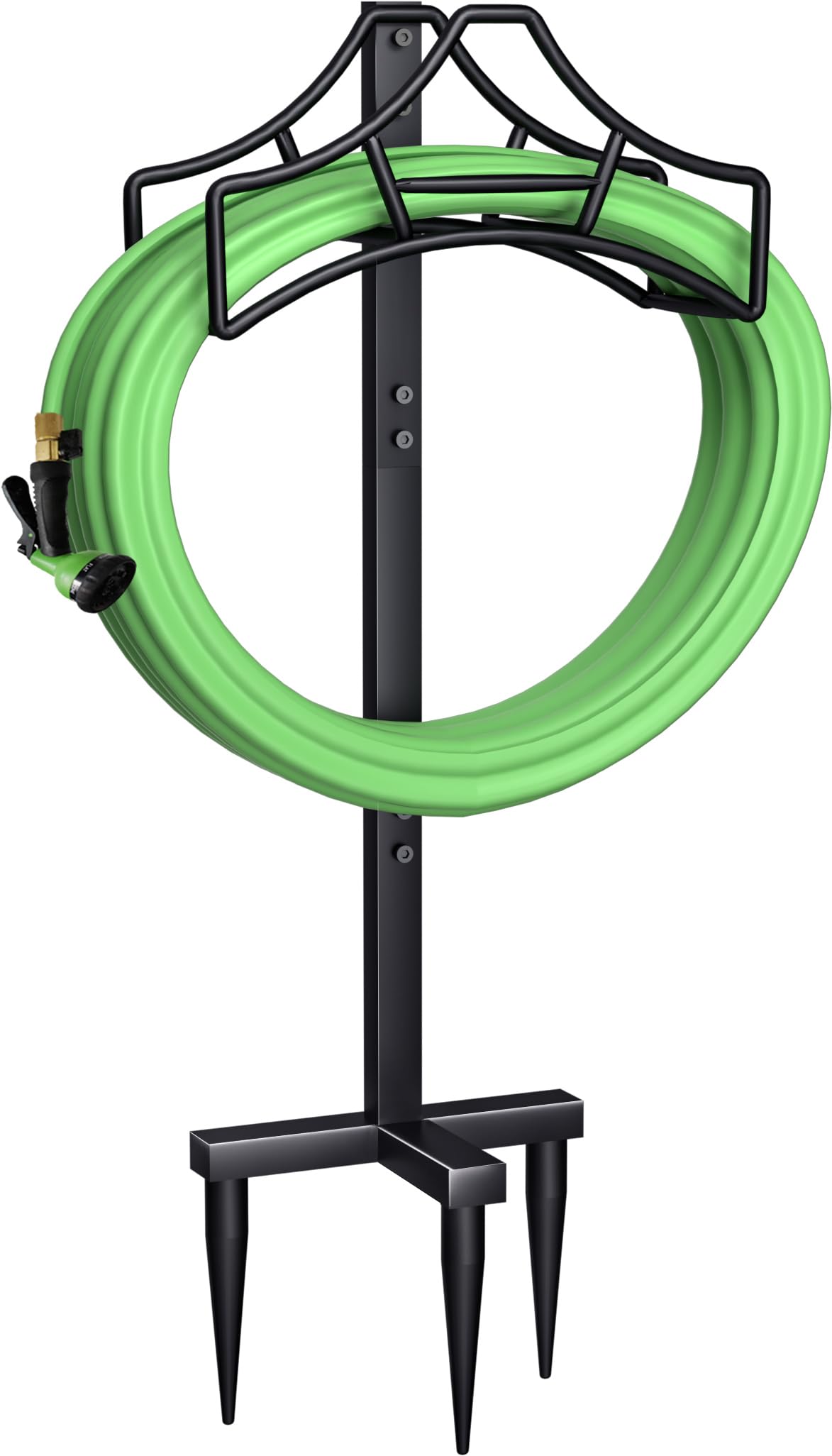 Garbuildman garden hose holder stand with volcano design keeps hoses organized and elevated