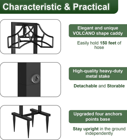 Garbuildman hose stand installs easily with screws.