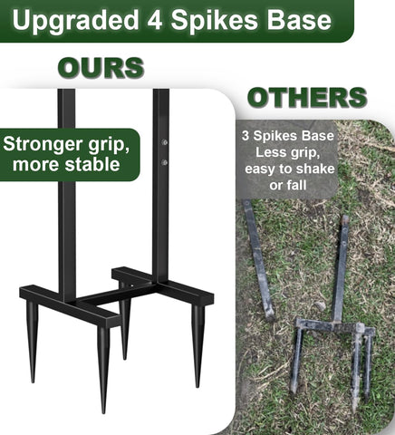 Garbuildman hose stand showcases volcano design for organized outdoor space.