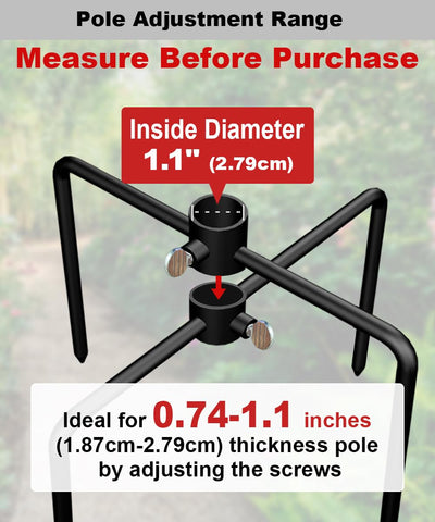 In-ground installation view of Garbuildman stabilizer providing stable bird feeder setup.