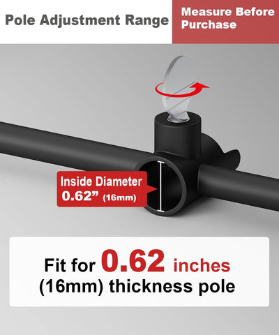 Garbuildman 2-prong base securely supports light outdoor hooks.