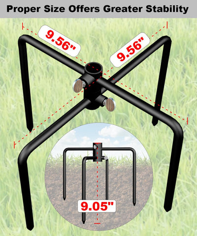 Garbuildman ground anchor shows in-ground stability for shepherd hooks.