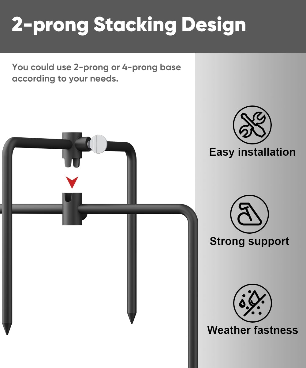 Garbuildman rust-proof coating protects the stand against weather.