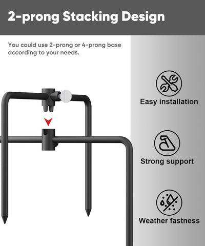 Garbuildman rust-proof coating protects the stand against weather.