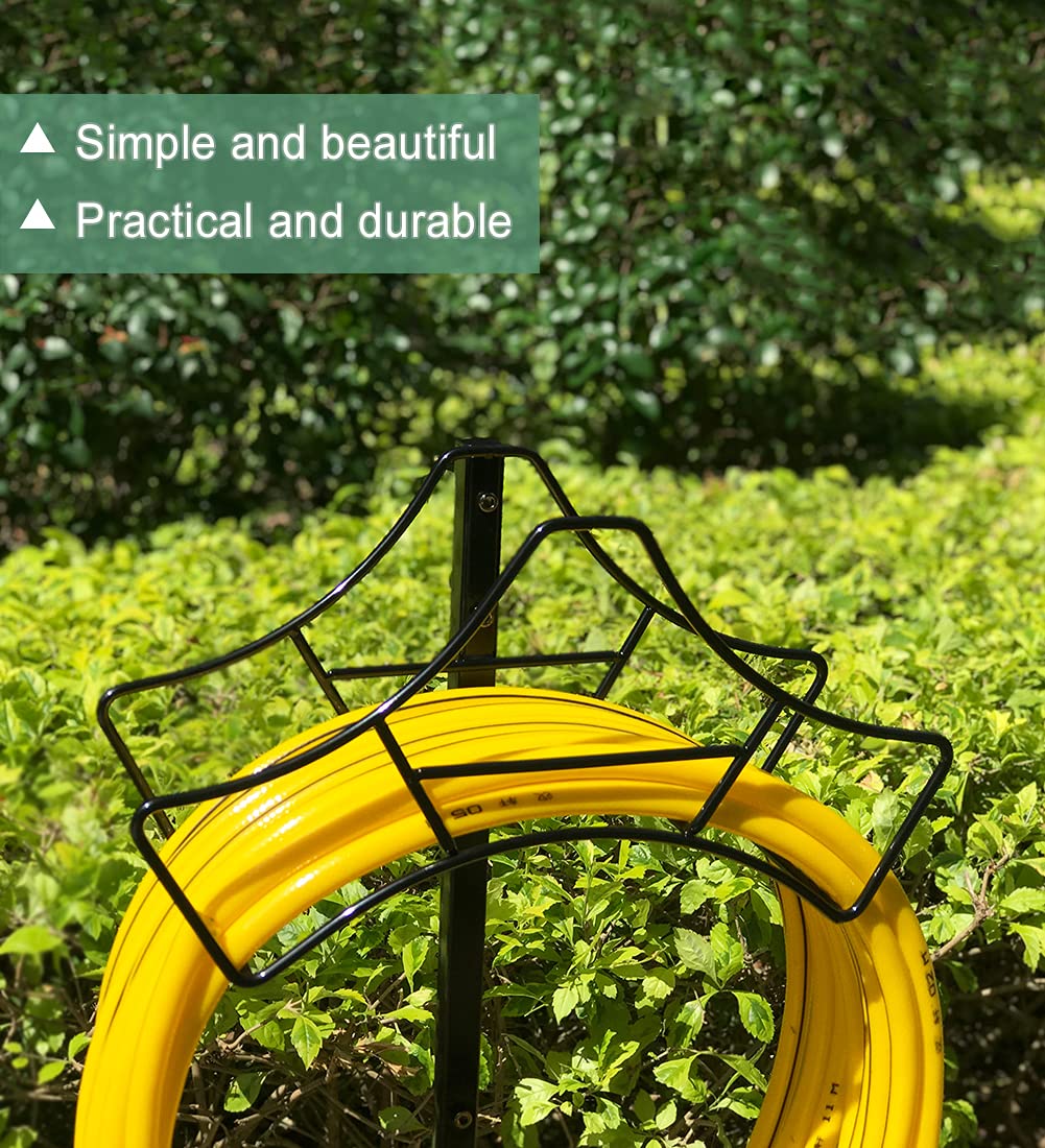 Garbuildman powder-coated hose holder withstands sun and rain for longevity