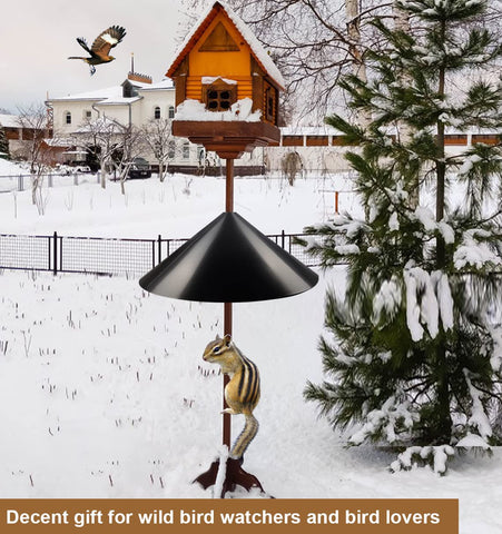 Garbuildman baffle surface reduces grip for squirrels during use