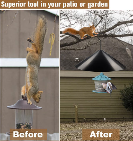 Garbuildman 19-inch diameter squirrel baffle protects bird feeder