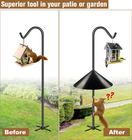 Garbuildman Squirrel Baffle glossy black finish resists weather and wear