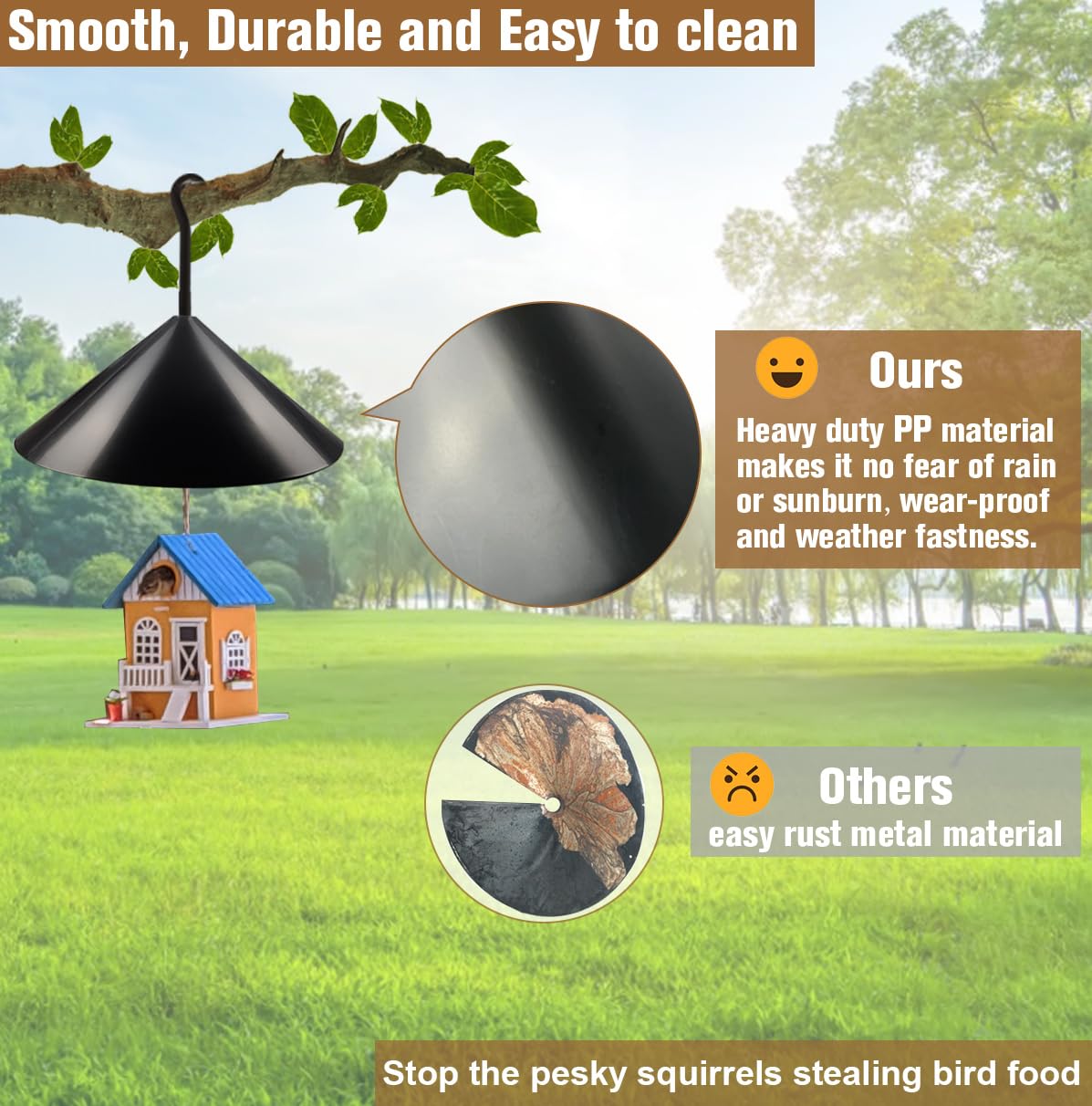 Garbuildman slippery-surface baffle deters climbers