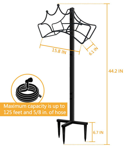Garbuildman steel rustproof finish hose stand ready for all-season outdoor use
