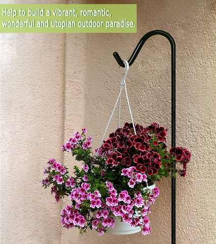 Garbuildman wind-resistant garden hanger secures outdoor displays in varying weather.