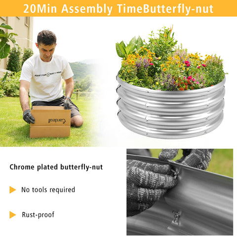 Gardeal bed demonstrates hardware cloth compatibility to deter rodents.