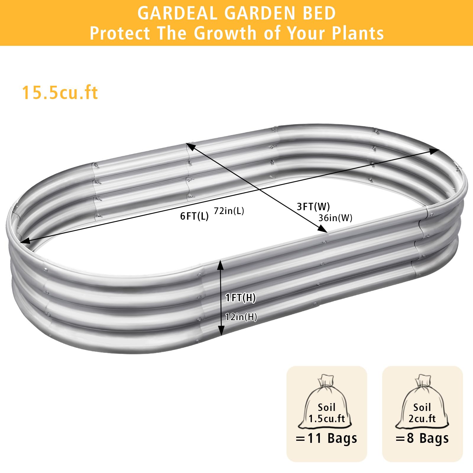 Gardeal Garden Bed Wavy Design highlights stability and strong bearing capacity.