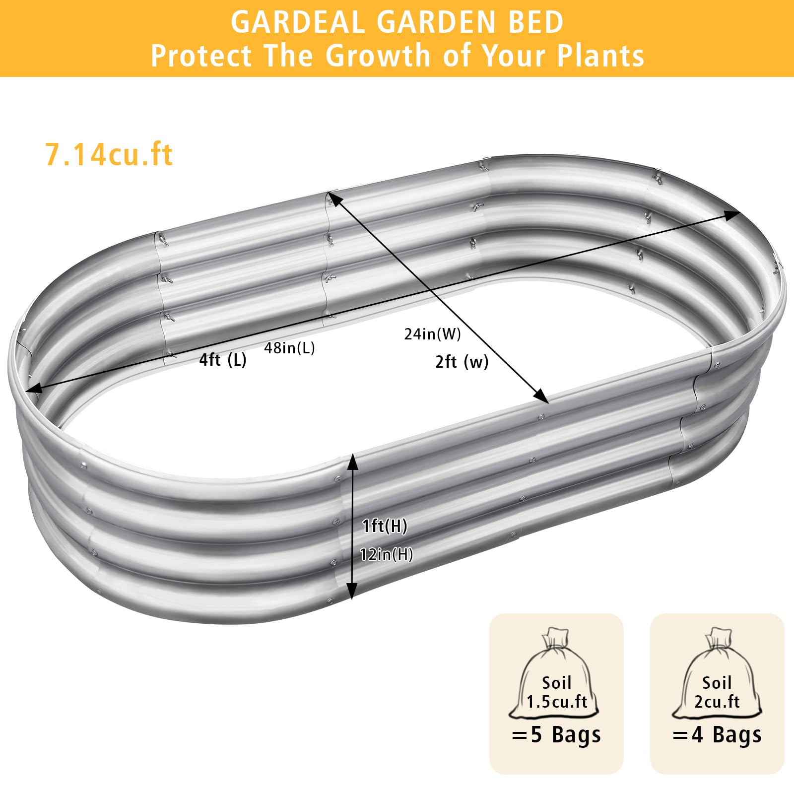 Gardeal garden bed featuring a wavy design for enhanced stability.