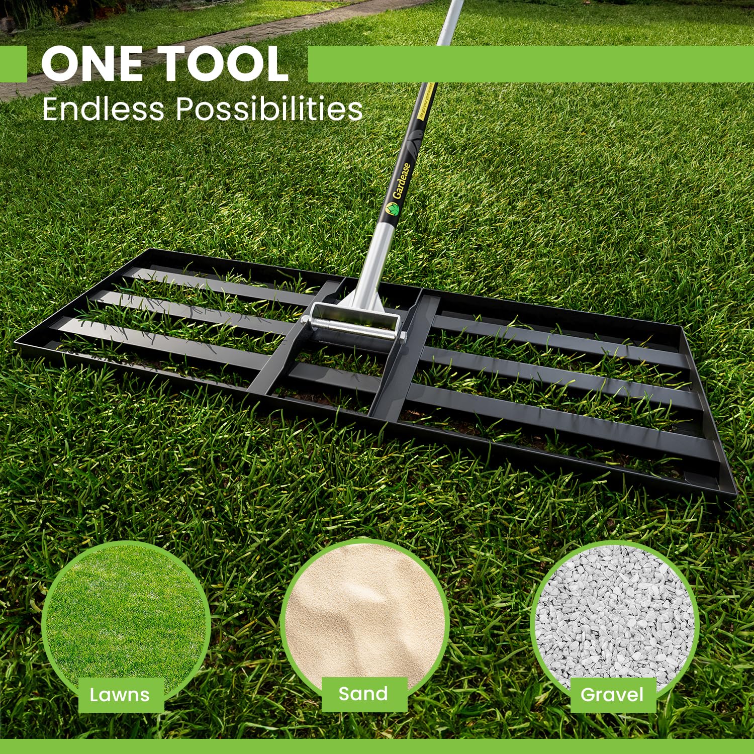GARDEASE easy assembly with 3-piece handle for quick setup