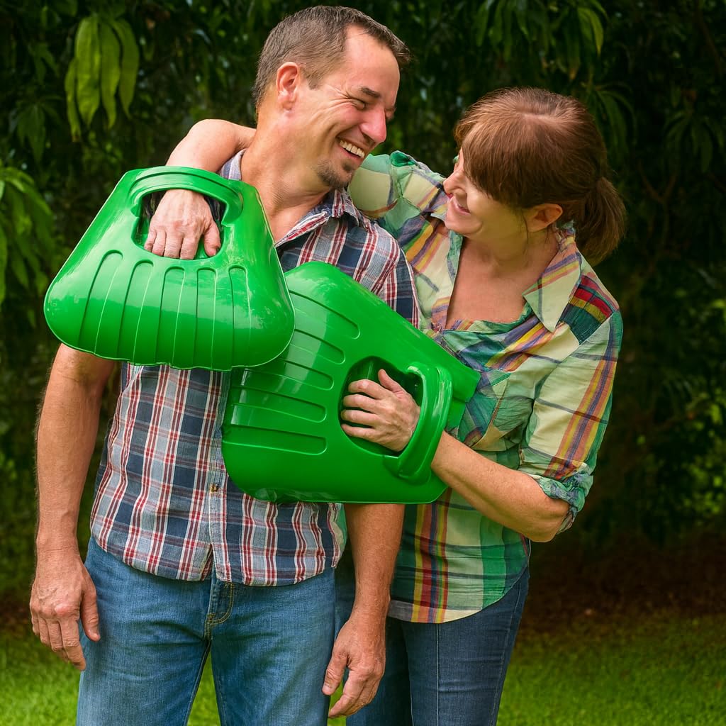 GARDEASE leaf scoops ergonomic grip for comfortable use.