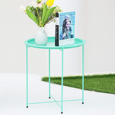 Garden 4 you green end table: vibrant color enhances outdoor lounge