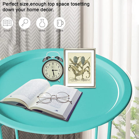 Garden 4 you round folding side table: ideal for small spaces