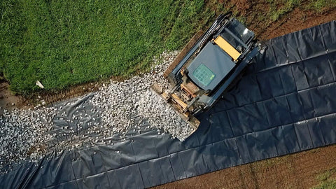 ArmorLay shown near construction entrances illustrating robust stabilization