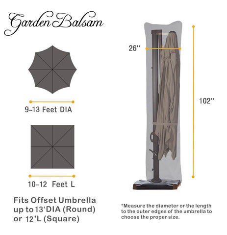Garden Balsam cantilever umbrella dark grey protection offers extended outdoor life.